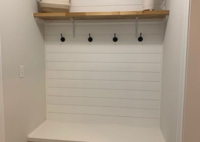 Mudroom Shiplap/Shelf Addition