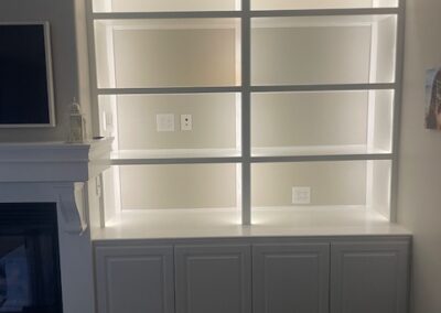 Fireplace Side Shelving and Cabinets